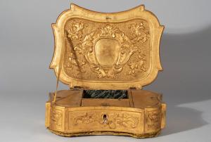 Venice, 18th Century, Gilded Embroidery Box